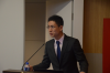 Mr. Liu is delivering the talk to our students.